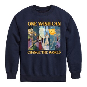 Boys' - Disney - One Wish Can Change The World Graphic Long Sleeve Fleece Sweatshirt - 1 of 4