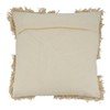 Saro Lifestyle Foil Printed Tufted Pillow - Down Filled, 18" Square, Natural - 2 of 3