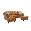L-Shaped Sectional Sofas 3-Piece Sectional Sofa with Storage Ottoman, Cup Holders, and Toss Pillows - 2 of 4