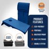 Driveway Games 4 ft x 2 ft All-Weather Indoor & Outdoor Cornhole Board Set Camping Essentials with 8 Canvas Toss Bags and 2 Target Boards, Blue - 3 of 4