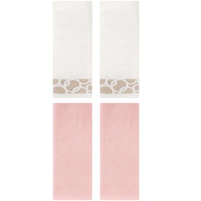 REGALWOVEN 4 Pcs Cotton Bathroom Hand Towels for Kitchen