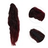 Unique Bargains Women's Nature Long Hair Ponytail Wig Clip 13.78inch Wine Red 1 Pc - 4 of 4