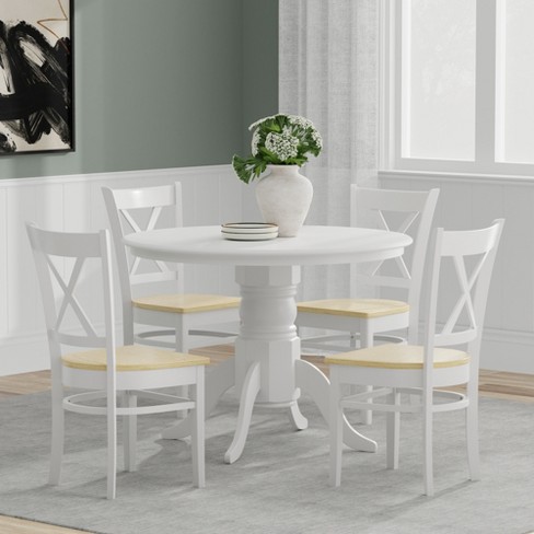 5 piece best sale pedestal dining set