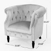 NicBex Velvet Accent Chair,Upholstered Living Room Chair with Button-Tufted Diamond Stitching Backrest,Modern Armchair,Club Chairs for Living Room - 3 of 4