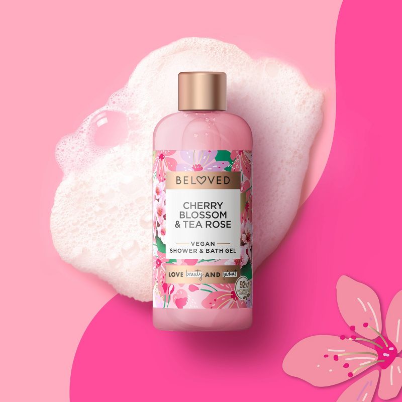 Beloved Mini Shower &#38; Bath Gel - Floral Cherry Blossom &#38; Tea Rose - Travel Size - 3 fl oz, 6 of 10