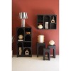 Wooden Side Tables – 22.5"H Black MDF & Fir Wood Square Accent Tables Set of 3, Modern Open-Frame Design by Kalalou - 4 of 4