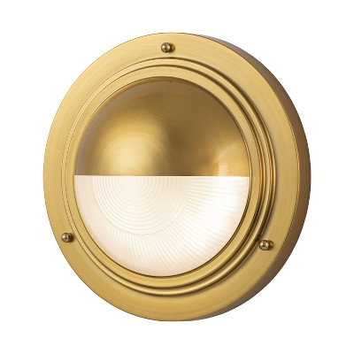 C Cattleya Integrated LED 3CCT Brushed Gold Wall Sconce with Frosted Glass