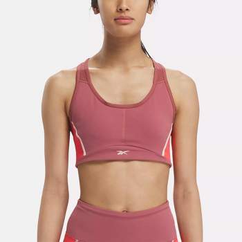 Allegra K Women's Workout Fitness Longline Wireless Padded Yoga Sports Bra  Rose Red Small