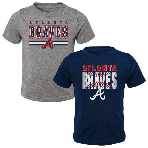 Mlb Atlanta Braves Toddler Boys' 2pk T-shirt - 3t : Target