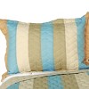 Slickblue Full/Queen 3 Pc Quilt Set, Vermicelli-Quilted TC Fabric, Machine Washable, Bedding, 3 Color Options - 3 of 4
