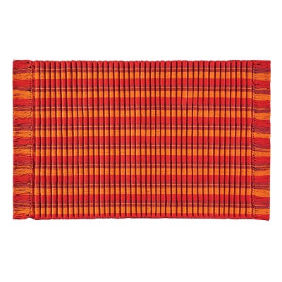 3'x5' Rectangle Woven Stripe Accent Rug Red - C&F Home