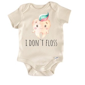 I Don't Floss Dentist Dental - Baby Boy Girl Clothes Infant Onesie® Funny Cute Newborn GS1 - 1 of 4