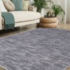 Living Room Rug Washable Area Rugs for Living Room  Modern Solid Textured Bedroom Rug No-Shedding, Stain Resistant, Foldable Contemporary Indoor Rugs - 4 of 4