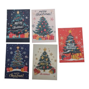 Unique Bargains Christmas Greeting Card Multicolored 4.5x3.1 Inch 10Pcs - 1 of 4