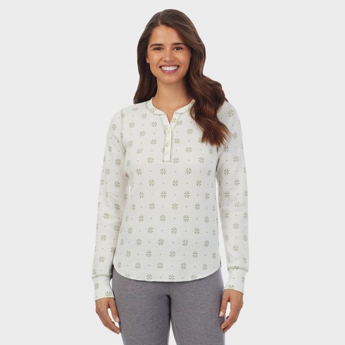 women's waffle thermal shirts