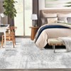 Vintage Machine Washable Area Rug Non Slip Soft Low Pile Rug Distressed Printed Rug Stain Resistant Non Shedding Ultra Thin Carpet - 2 of 4