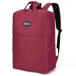 IZOD Wisdom Business Travel Slim Durable Laptop Backpack USB Charging Port, Computer Bag Fits 17" Laptop Notebook - 1 of 4