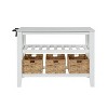50" Sezye Kitchen Carts and Islands White Finish - Acme Furniture: Marble Top, 2 Shelves, No Tools Assembly - 2 of 4
