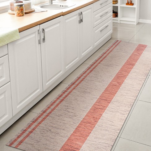 Raita Modern Distressed Stripe Machine-Washable Area Rug - JONATHAN Y - image 1 of 4