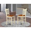 East West Furniture,Groton Counter Stools With Wood Seat In Buttermilk and Cherry Finish, Set of 2 - 2 of 3
