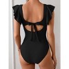 Eomenie Women's One Piece Swimsuit Tummy Control Bathing Suit Cutout Ruffle Slimming Swim Suit - 3 of 3