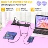 Aheaplus L-Shaped Desk with Hutch & Power Outlet, Gaming Desk, Corner Computer Desk with Led Lights - 2 of 4