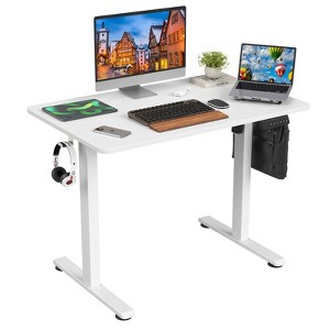Lirago 24"x40"  Electric Adjustable Height Standing Desk with Splice Board-Home Office Desk for Healthy Work Lifestyle-Gray - 1 of 4