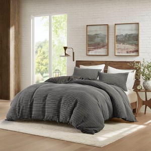 NicBex 3 Pcs Twill Washed Comforter Set Cozy Cotton Bedding Set, All-Season Bedding Comforter Sets Duvet Set, Machine Washable - 1 of 4