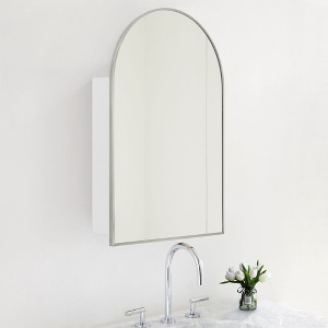 TEHOME Arched Bathroom Medicine Cabinet with Mirror Recessed and Surface Mount Medicine Cabinet Mirror - 1 of 4