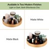 Evideco French Home Goods Rotating Bathroom Organizer with 4 Compartments - Bamboo Base Matte Finish - 4 of 4