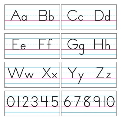 TREND Basic Alphabet Zaner-Bloser Manuscript Bulletin Board Set