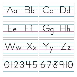 TREND Basic Alphabet Zaner-Bloser Manuscript Bulletin Board Set - 1 of 3