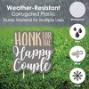 Big Dot of Happiness Honk, It's Our Anniversary - Yard Sign and Outdoor Lawn Decorations - Gold and Silver Wedding Anniversary Yard Signs - Set of 8 - 3 of 4