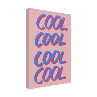 Cool Quote Pastel Pink and Blue Canvas Wall Art