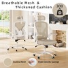 Lirago Ergo Chair w/Flip-Up Armrests - Adjustable Headrest & Lumbar, Khaki Mesh - 3 of 4