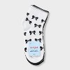 Girls' 6pk Bow Ankle Socks - Cat & Jack™ Black/White - 2 of 3