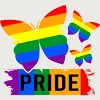 Adult Design By Humans Rainbow Butterflies Rainbow Pride By dnlribeiro88 T-Shirt - image 2 of 2