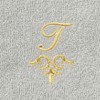 Linum Home Textiles 100% Turkish Cotton MONICA Gold Thread 2PC Embellished Washcloth Set - 3 of 3