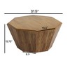 NicBex Modern 31.5" Octagonal Coffee Table with Wood Frame for Living Room - 2 of 4