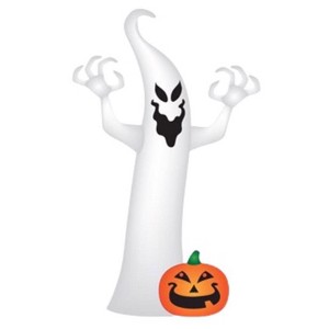 Gemmy Airblown 9 ft. LED Prelit Ghost with Jack-o-Lantern Inflatable - 1 of 1