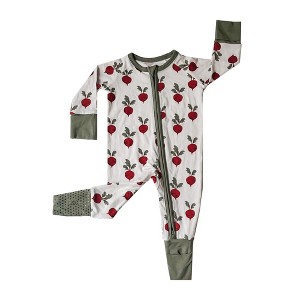 tiny knot co. Newborn, Infant Gender Neutral Buttery Soft Convertible Romper Foldover Mittens & Footies with Grippers TENCEL Modal One Piece Pajamas - 1 of 4