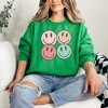 Simply Sage Market Women's Graphic Sweatshirt Smiley Face Grunge - 2 of 3