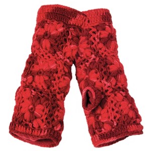Multi Color Flower Crochet Handwarmers_Nirvanna Designs - 1 of 4