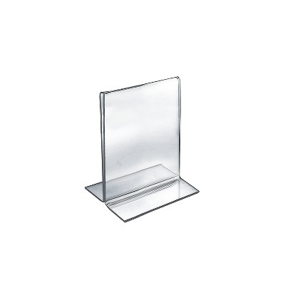 Poster Display Rack, Clear Acrylic Sign Stand with Literature Dispenser for  (2) 22”w x 28”h Images – Lucite Signage Holder Includes Space for 10  Pockets 