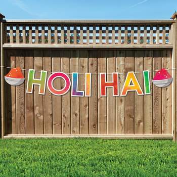 Big Dot of Happiness Holi Hai - Festival of Colors Party Decorations - Holi Hai - Outdoor Letter Banner