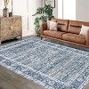 Area Rug Vintage Style Machine Washable Rug Vintage Distressed Area Rug Carpet Retro Boho Medallion Accent Rug Stain Resistant Non-Slip Foldable - 3 of 4