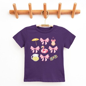 The Juniper Shop Coquette Beach Chart Youth Short Sleeve Tee - M - Purple - 1 of 4