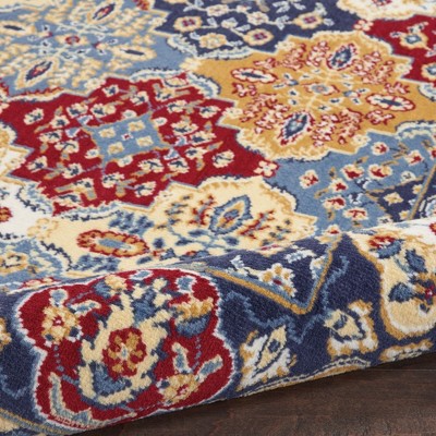 Multicolor Persian-Inspired Rectangular 6' x 9' Area Rug