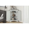LunaLulinlk Grey Triangle Bathroom Storage Cabinet with Adjustable Shelves, Freestanding Floor Cabinet for Home Kitchen - 2 of 4