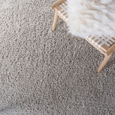 Light Grey 8' x 10' Solid Shag Area Rug